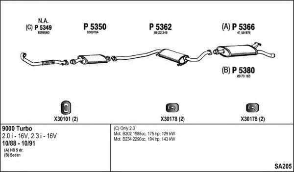  SA205 Exhaust system SA205