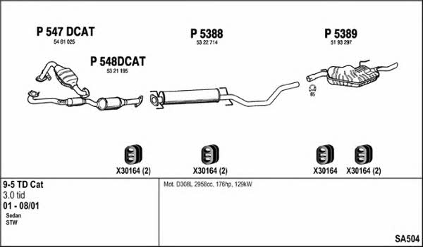 Fenno SA504 Exhaust system SA504