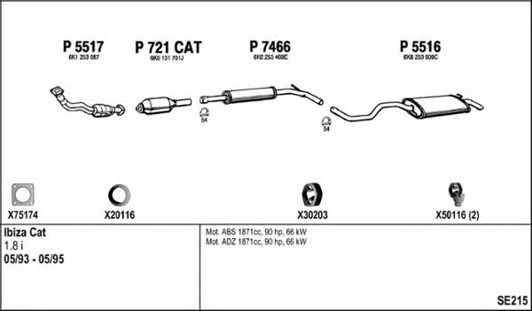 Fenno SE215 Exhaust system SE215