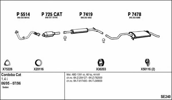  SE240 Exhaust system SE240