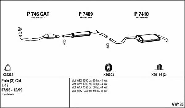  VW180 Exhaust system VW180