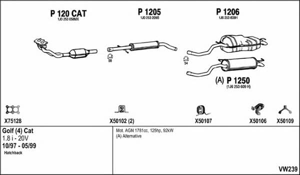 Fenno VW239 Exhaust system VW239