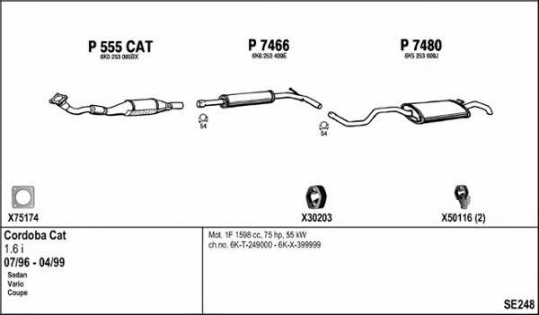 Fenno SE248 Exhaust system SE248