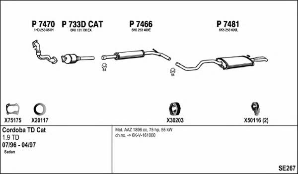  SE267 Exhaust system SE267