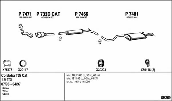 Fenno SE269 Exhaust system SE269