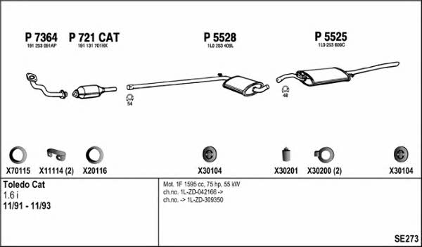  SE273 Exhaust system SE273