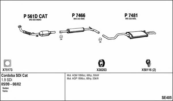  SE405 Exhaust system SE405