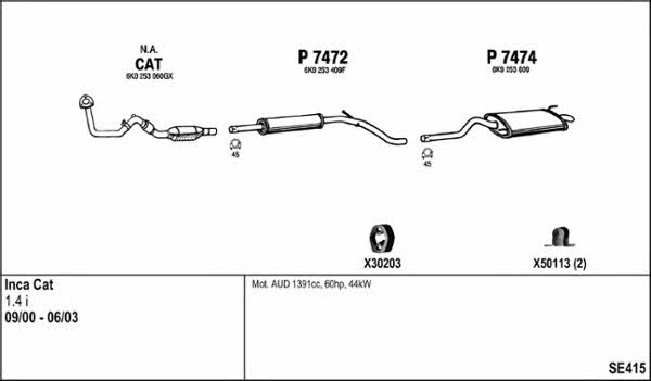 Fenno SE415 Exhaust system SE415