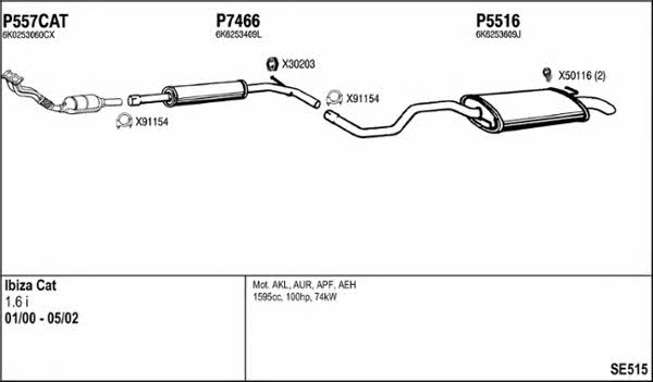 Fenno SE515 Exhaust system SE515