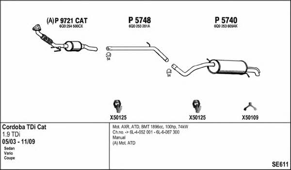  SE611 Exhaust system SE611