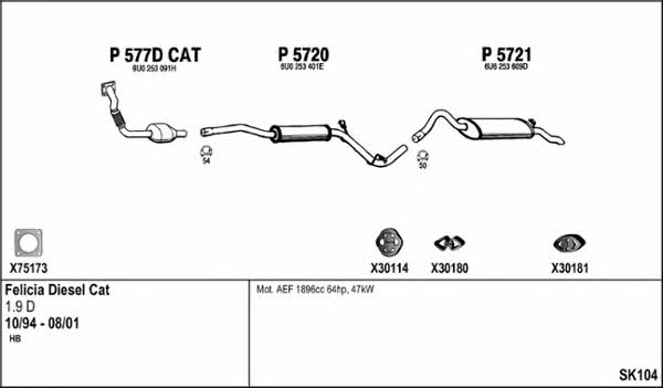 Fenno SK104 Exhaust system SK104