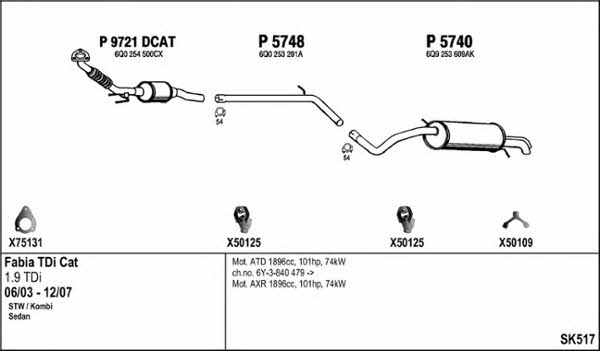  SK517 Exhaust system SK517