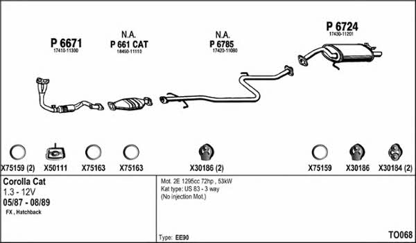  TO068 Exhaust system TO068