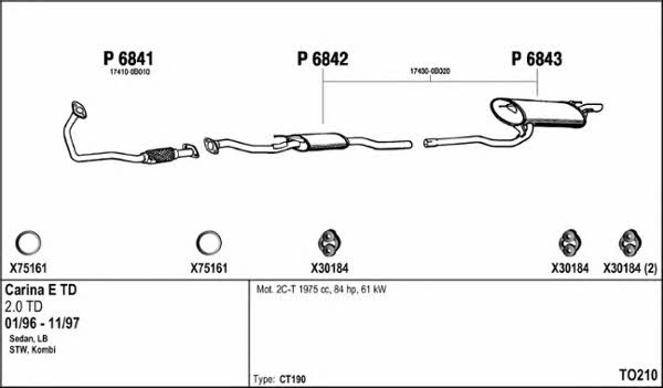 Fenno TO210 Exhaust system TO210