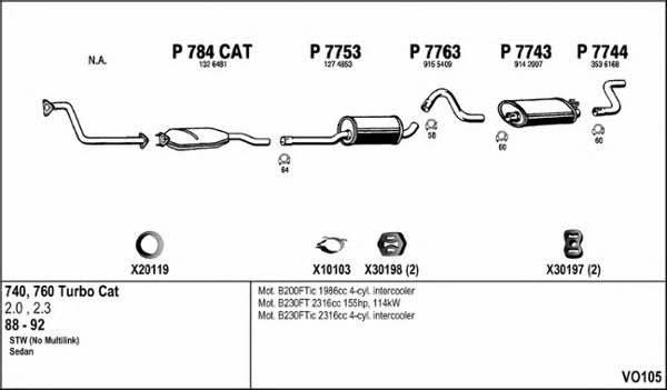  VO105 Exhaust system VO105