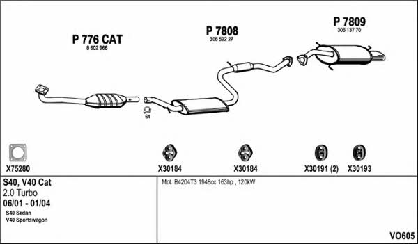 Fenno VO605 Exhaust system VO605