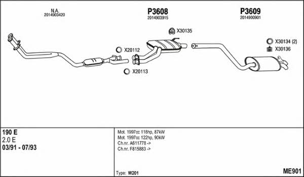  ME901 Exhaust system ME901