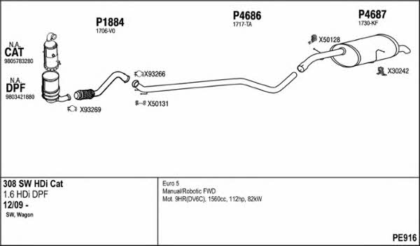 Fenno PE916 Exhaust system PE916