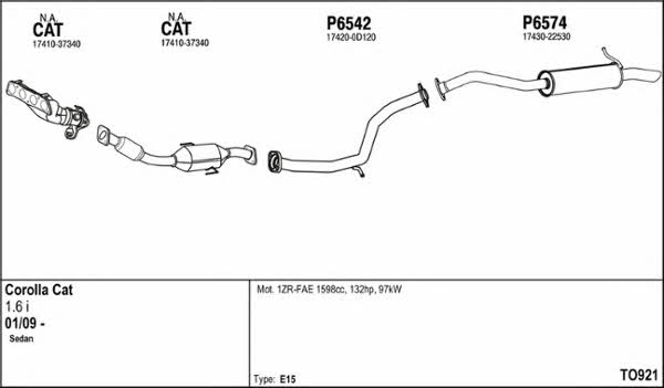 Fenno TO921 Exhaust system TO921