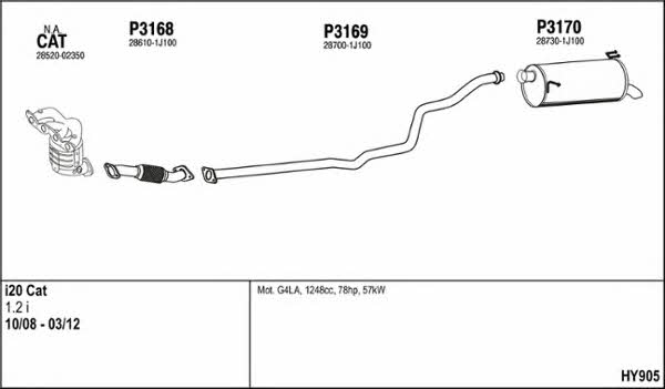  HY905 Exhaust system HY905