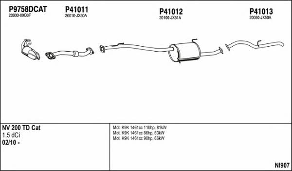 Fenno NI907 Exhaust system NI907