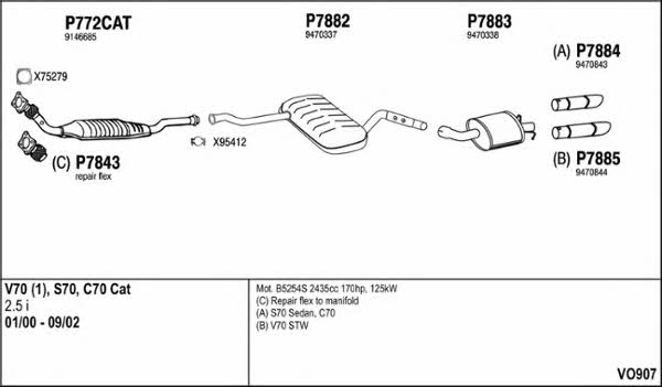 Fenno VO907 Exhaust system VO907