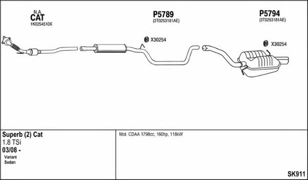  SK911 Exhaust system SK911