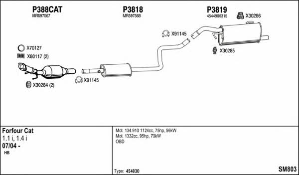  SM803 Exhaust system SM803