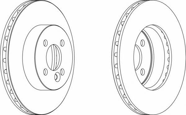 Ferodo DDF1617 Front brake disc ventilated DDF1617