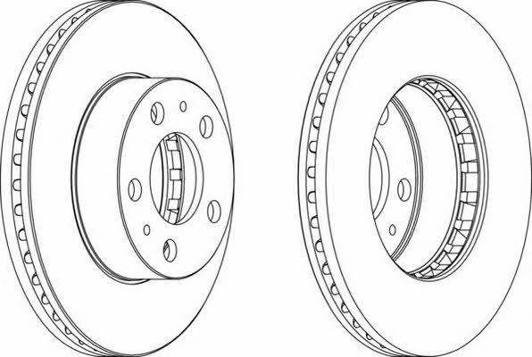 Ferodo DDF163 Front brake disc ventilated DDF163