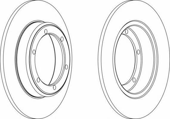 Ferodo DDF060 Rear brake disc, non-ventilated DDF060