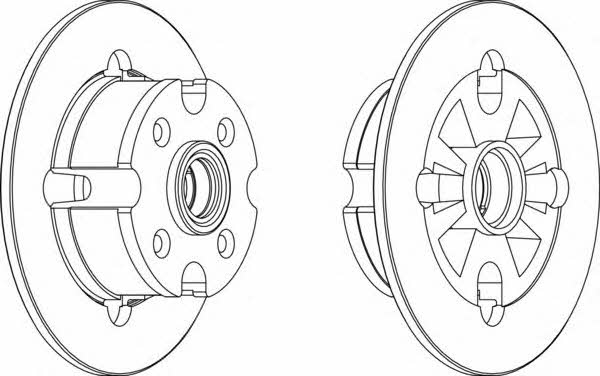 Ferodo DDF018 Rear brake disc, non-ventilated DDF018