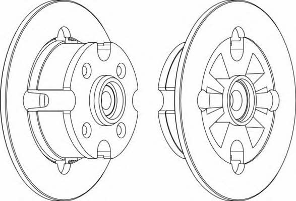 Ferodo DDF019 Rear brake disc, non-ventilated DDF019