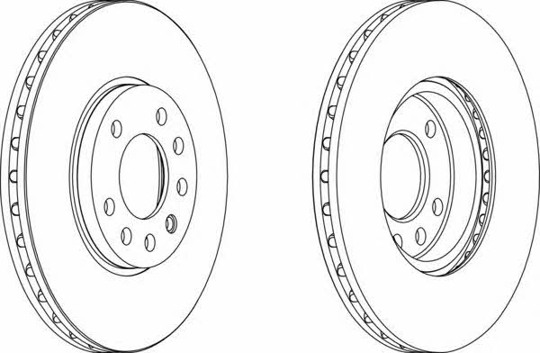 Ferodo DDF1082 Front brake disc ventilated DDF1082