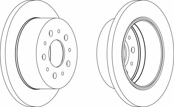 Ferodo DDF1144 Rear brake disc, non-ventilated DDF1144