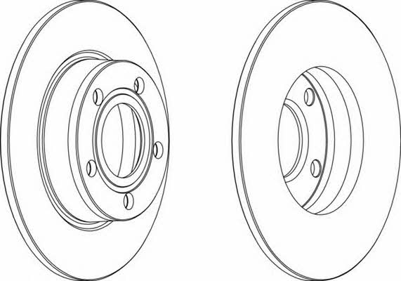 Ferodo DDF1177 Rear brake disc, non-ventilated DDF1177