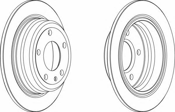 Ferodo DDF120 Rear brake disc, non-ventilated DDF120