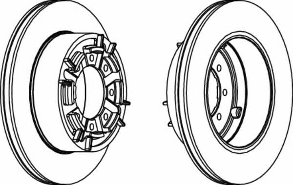 Ferodo FCR140A Rear brake disc, non-ventilated FCR140A