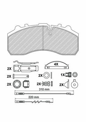 Ferodo FCV4374BFE FERODO PREMIER disc brake pads, set FCV4374BFE