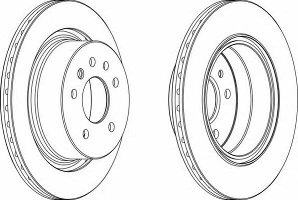 Ferodo DDF1366 Rear ventilated brake disc DDF1366