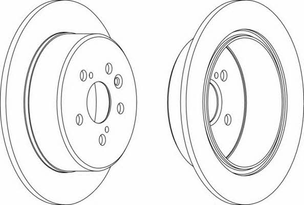 Ferodo DDF1474 Rear brake disc, non-ventilated DDF1474