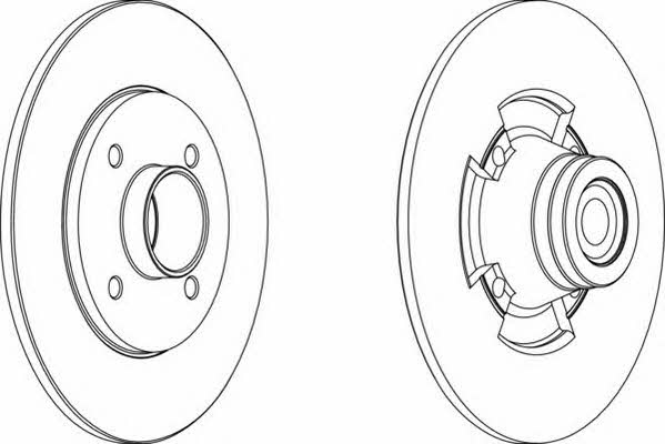 Ferodo DDF1515 Rear brake disc, non-ventilated DDF1515