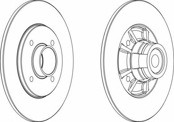 Ferodo DDF1517 Rear brake disc, non-ventilated DDF1517