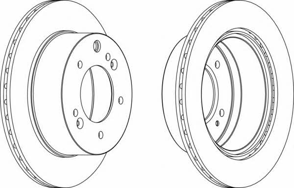 Ferodo DDF1543 Rear ventilated brake disc DDF1543