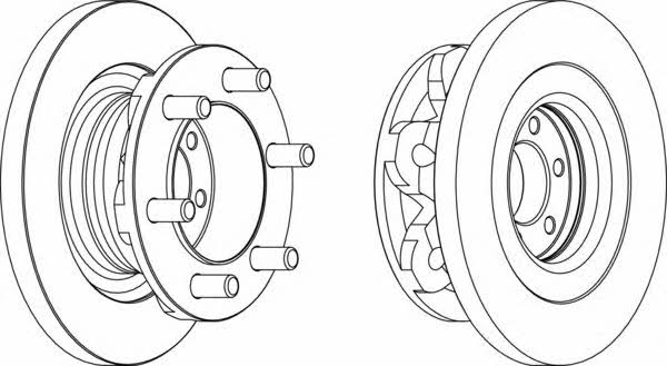 Ferodo FCR313A Unventilated front brake disc FCR313A