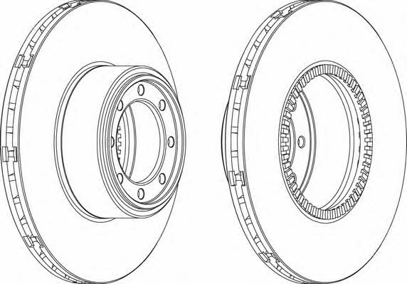 Brake discs Iveco: FCR321A Ferodo Rear vented brake disc