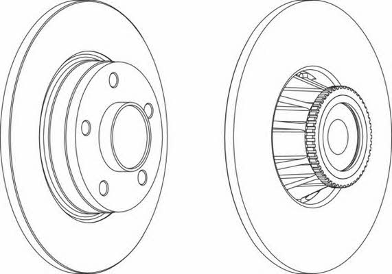 Ferodo DDF1623 Rear brake disc, non-ventilated DDF1623