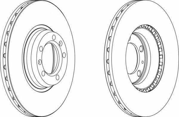 Ferodo DDF168 Front brake disc ventilated DDF168