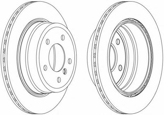 Ferodo DDF2198 Rear ventilated brake disc DDF2198