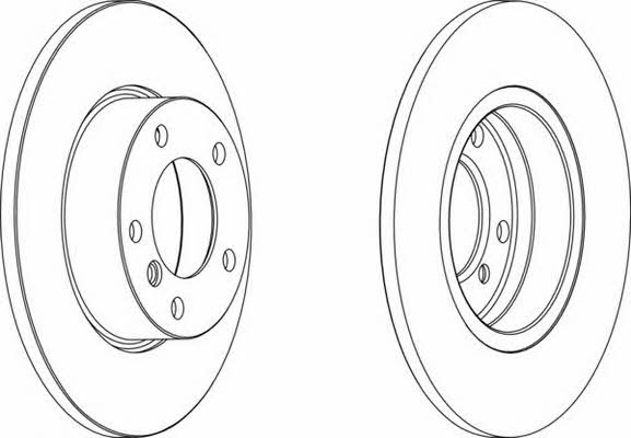 Unventilated front brake disc Ferodo DDF248